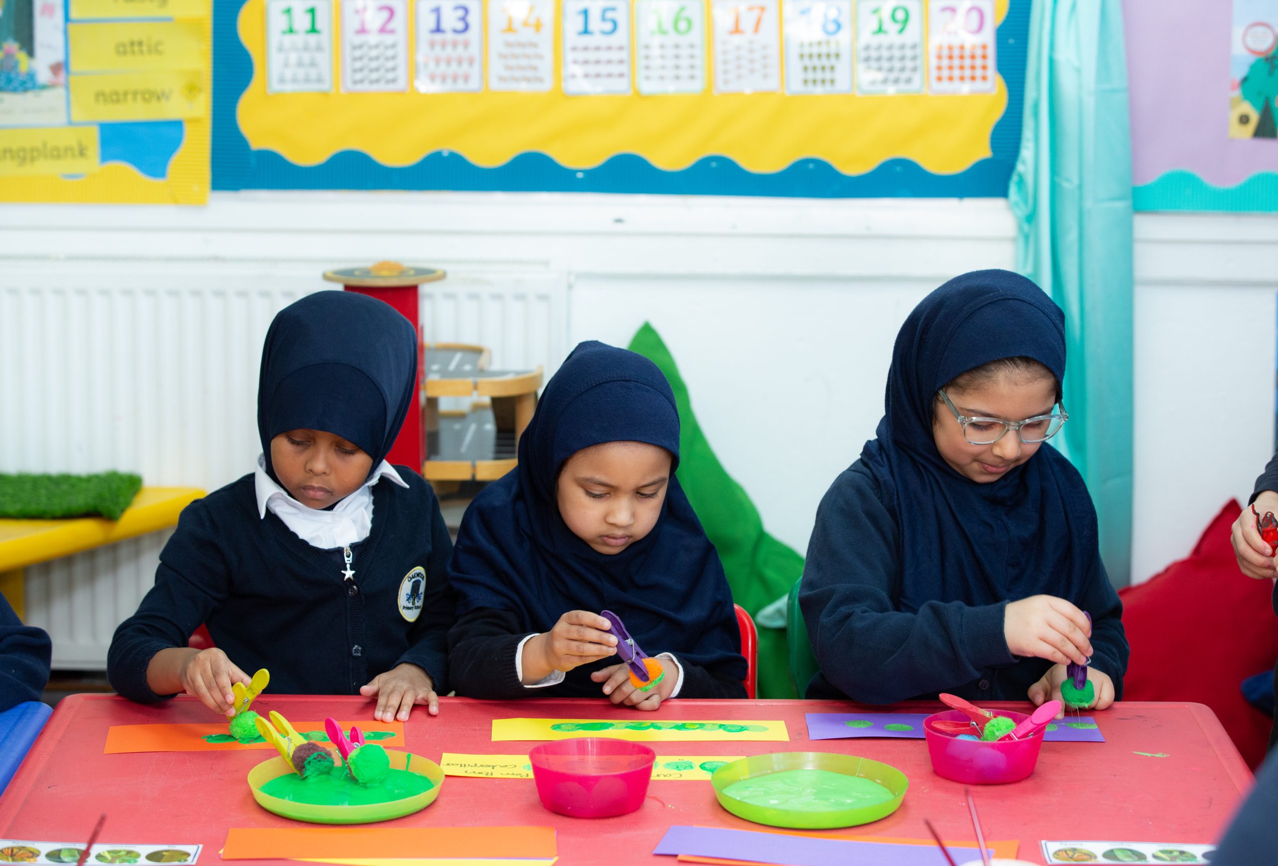 Pupils at Oakwood Primary